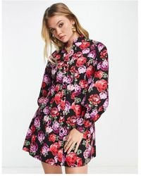 ASOS - Twill Flippy Mini Shirt Dress - Lyst