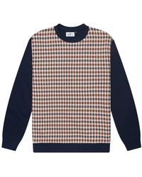 Aquascutum - Active Club Check Crewneck Cotton - Lyst