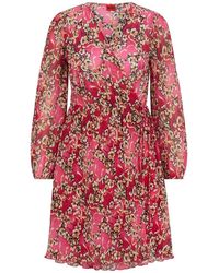HUGO - Kahula V-Neck Long Sleeve Mini Wrap Dress - Lyst