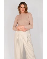 River Island - High Neck Ribbed Top - Lyst