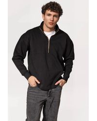 Secret Label - Zip Neck Sweatshirt - Lyst