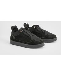 Boohoo - Faux Fur Lined Low Top Trainers - Lyst