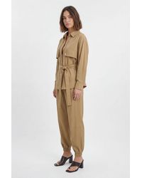 Karen Millen - Cupro Utility Twill Woven Shirt - Lyst