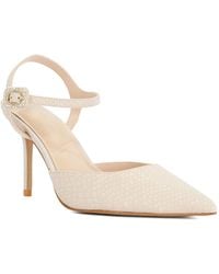 Dune - Wf Channel Wide Fit Buckle Detail Embellished Heeled Court - Lyst
