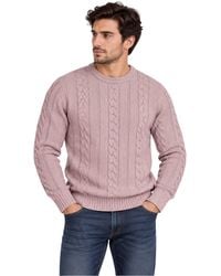 Marks & Spencer - M&S Cable Knit Sweatshirt Chunky Crew Neck Pullover Cotton Warm Soft Jumper - Lyst