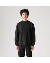 Levi's - Authentic Pocket T-shirt Met Lange Mouwen In Zwart - Lyst
