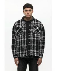 Good For Nothing - Black Wool Blend Check Overshirt - Lyst
