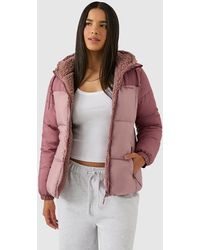Reebok - Reversible Puffer Sherpa - Lyst