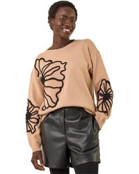 Roman - Cornelli Floral Knit Jumper - Lyst