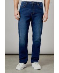 MAINE - Dark Wash Premium Stretch Straight Fit Jeans - Lyst