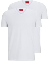 HUGO - V Neck Hort Leeve T-hirt - Lyst