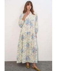Bigdart - Floral Maxi Dress With Mandarin Collar - Lyst