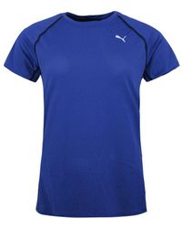 PUMA - Pe Running Short Sleeve Tee Gym Fitness Crew Neck Top 513813 09 Cotton - Lyst