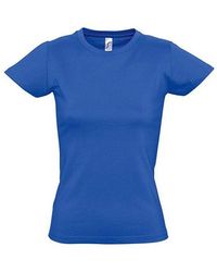 Sol's - Ladies Imperial Heavy Short Sleeve T-Shirt (Royal) Cotton - Lyst