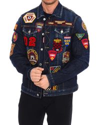 DSquared² - Denim Jack Met Patches S74am1079-s30664 Man - Lyst