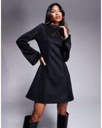 ASOS - Grown On Neck Fit And Flare Mini Dress - Lyst