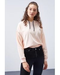 TOMMY LIFE - Relaxed Hooded Sweatshirt With Tie Detail - Lyst