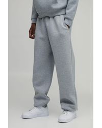 BoohooMAN - Tall Oversized Heavyweight Marl Scuba Cuff Joggers - Lyst