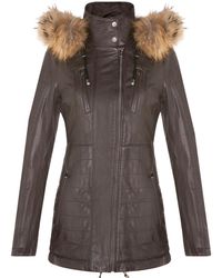 Infinity Leather - Slim Fit Hooded Parka Jacket-Northam - Lyst