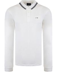 Armani Jeans - White Polo Shirt Cotton - Lyst