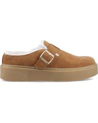 Hush Puppies - Blanche Fur Mules Sandals Leather - Lyst
