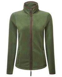PREMIER - Artisan Contrast Trim Fleece Jacket (mosgroen/bruin) - Lyst