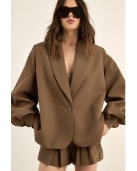 Nasty Gal - Tailored Oversized Balloon Sleeve Blazer Co-Ord - Lyst