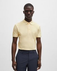 BOSS - Boss Paddy Organic Cotton Polo With Contrast Logo Details 715, Size: L - Lyst