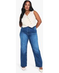 Boohoo - Plus Acid Wash Straight Leg Jeans - Lyst