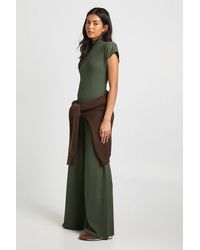 Boohoo - Crinkle Textured High Neck Cap Sleeve Trouser Co Ord - Lyst