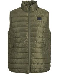 Jack & Jones - Lightweight Puffer Stand-Up Gilet - Lyst
