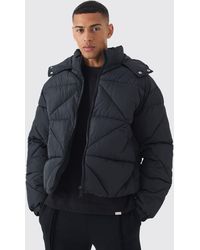 BoohooMAN - Abstract Quilted Puffer - Lyst
