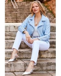 Sosandar - Soft Premium Faux Leather Biker Jacket - Lyst
