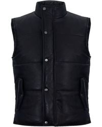 Infinity Leather - Puffer Warmer Waistcoat Sleeveless Padded Jacket - Lyst