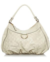 Gucci - Vintage Ssima Abbey D-ring Shoulder Bag White Calf Leather - Lyst