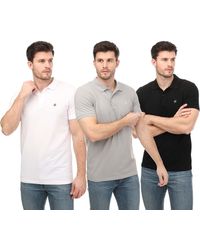 Jack & Jones - Jack And Jones Jxj 3-pack Poloshirt In Zwart - Lyst