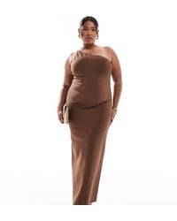 ASOS - Design Bandage One Shoulder Midi Dress With Open Back - Lyst