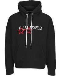 Palm Angels - Embroidered Stars Logo Hoodie Cotton - Lyst