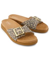 TOMS - Marin Slide Leopard Sandals - Lyst