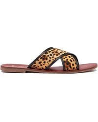 Joules - Maywell Slip On Leather Slider Sandals - Lyst