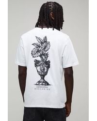BoohooMAN - Regular Palm Spine Print T-Shirt Cotton - Lyst