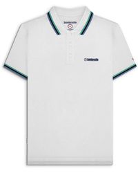 Lambretta - T-Shirt Twin Tipped Polo Button Fastening Textile - Lyst