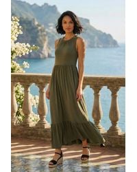 D.u.s.k - Tiered Stretch Midi Dress - Lyst