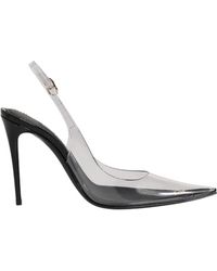 Dolce & Gabbana - Zwarte Leren Heldere Pvc Slingback Pumps Schoenen - Lyst