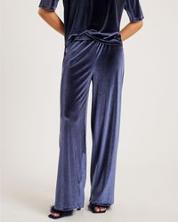 River Island - Joggers Velvet Wide Leg - Lyst