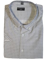 Fitzgerald London - Short Sleeve Shirt Plus Size With Trendy Sandy Circles Design - Lyst