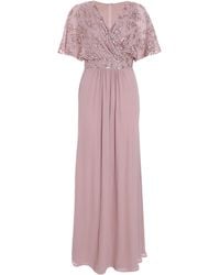 Quiz - Chiffon Embellished Maxi Dress - Lyst