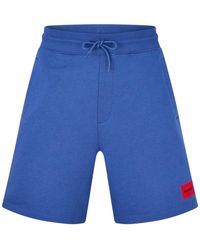 HUGO - Fleece Sweat Shorts - Lyst