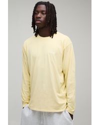 BoohooMAN - Regular Sport Embroidered Washed Long Sleeve T-Shirt - Lyst