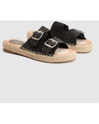 Faith - Elissa Textured Double Buckle Footbed Sandals - Lyst